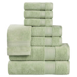 Superior Belmont Zero Twist Cotton Medium Weight 8 Piece Towel Set