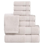 Superior Belmont Zero Twist Cotton Medium Weight 8 Piece Towel Set