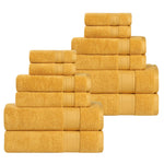Superior Belmont Zero Twist Cotton Medium Weight 12 Piece Towel Set