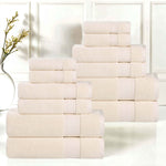 Superior Belmont Zero Twist Cotton Medium Weight 12 Piece Towel Set