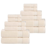 Superior Belmont Zero Twist Cotton Medium Weight 12 Piece Towel Set