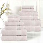 Superior Belmont Zero Twist Cotton Medium Weight 12 Piece Towel Set