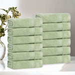 Superior Belmont Zero Twist Cotton Medium Weight Face Towels Set of 12