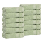 Superior Belmont Zero Twist Cotton Medium Weight Face Towels Set of 12