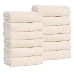 Superior Belmont Zero Twist Cotton Medium Weight Face Towels Set of 12