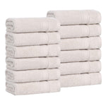 Superior Belmont Zero Twist Cotton Medium Weight Face Towels Set of 12