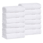 Superior Belmont Zero Twist Cotton Medium Weight Face Towels Set of 12