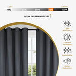 Modern Shimmer Washable Room Darkening Blackout Curtains, Set of 2
