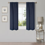 Modern Shimmer Washable Room Darkening Blackout Curtains, Set of 2