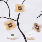100% Cotton Blossom Floral Embroidered Duvet Cover Set