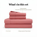 530 Thread Count Egyptian Cotton Sateen Bed Sheet Set
