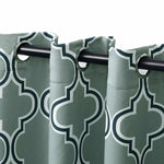 Bohemian Trellis Printed Eclectic Blackout Grommet Curtain Panel Set