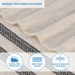 Superior Brea Zero Twist Cotton Ribbed Geometric 3 Piece Towel Set