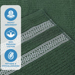 Superior Brea Zero Twist Cotton Ribbed Geometric 3 Piece Towel Set