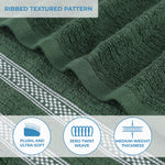 Superior Brea Zero Twist Cotton Ribbed Geometric Bath Sheet Set of 2