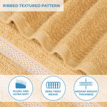 Superior Brea Zero Twist Cotton Ribbed Geometric Bath Sheet Set of 2