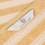 Superior Brea Zero Twist Cotton Ribbed Geometric Bath Sheet Set of 2