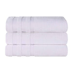 Superior Brea Zero Twist Cotton Ribbed Geometric Bath Towel Set of 3