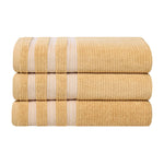 Superior Brea Zero Twist Cotton Ribbed Geometric Bath Towel Set of 3