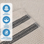 Superior Brea Zero Twist Cotton Ribbed Geometric Bath Towel Set of 3