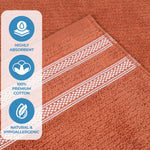 Superior Brea Zero Twist Cotton Ribbed Geometric Bath Towel Set of 3