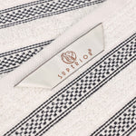 Superior Brea Zero Twist Cotton Ribbed Geometric Bath Towel Set of 3