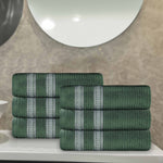 Zero Twist Cotton Ribbed Hand Towel Set 6-Piece - Brea