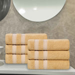 Zero Twist Cotton Ribbed Hand Towel Set 6-Piece - Brea
