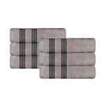 Zero Twist Cotton Ribbed Hand Towel Set 6-Piece - Brea