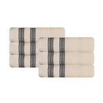 Zero Twist Cotton Ribbed Hand Towel Set 6-Piece - Brea