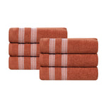Zero Twist Cotton Ribbed Hand Towel Set 6-Piece - Brea