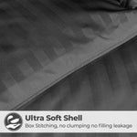 Superior Microfiber Down Alternative Medium Weight Striped Comforter