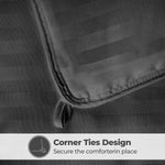Superior Microfiber Down Alternative Medium Weight Striped Comforter