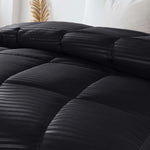 Superior Microfiber Down Alternative Medium Weight Striped Comforter