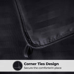 Superior Microfiber Down Alternative Medium Weight Striped Comforter