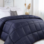 Superior Microfiber Down Alternative Medium Weight Striped Comforter