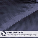 Superior Microfiber Down Alternative Medium Weight Striped Comforter