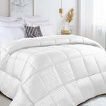 Superior Microfiber Down Alternative Medium Weight Striped Comforter