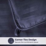 Superior Microfiber Down Alternative Medium Weight Striped Comforter