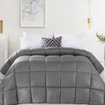 Superior Microfiber Down Alternative Medium Weight Striped Comforter