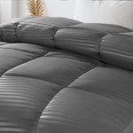 Superior Microfiber Down Alternative Medium Weight Striped Comforter