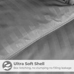 Superior Microfiber Down Alternative Medium Weight Striped Comforter