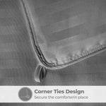 Superior Microfiber Down Alternative Medium Weight Striped Comforter
