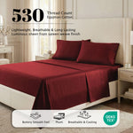 530 Thread Count Egyptian Cotton Sateen Bed Sheet Set