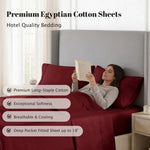 530 Thread Count Egyptian Cotton Sateen Bed Sheet Set