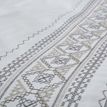 100% Cotton Embroidered Geometric Duvet Cover Set