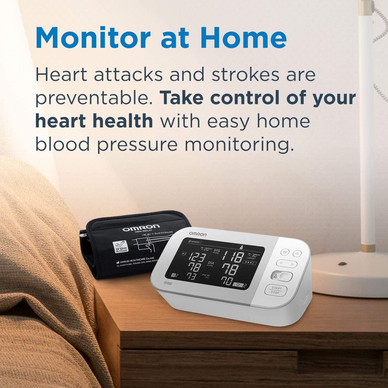 Platinum Blood Pressure Monitor, Upper Arm Cuff, Digital Bluetooth Blood Pressure Machine, Stores up to 200 Readings for Two Users (100 Readings Each)