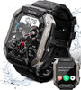 Smart Watch for Men，With Answer/Make Call 100+ Sports Modes Fitness Smart Watch, IP68 Waterproof 80 Days Extra-Long Battery Heart Rate/Blood Oxygen/Sleep Monitor Smartwatch for Android and Ios