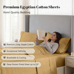 530 Thread Count Egyptian Cotton Sateen Bed Sheet Set