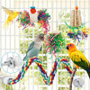 Bird Toys Bird Shredding Foraging Toys Parakeet Toy Chewing Hanging Toy Bird Shredded Paper Bird Cage Accessories Bird Rope Perch for Conure Cockatiel Budgies Lovebird Parrotlet (Without Rope Perch)